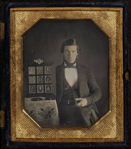 Portret van een niet-geïdentificeerde daguerreotypist door Unbekannt Unbekannt